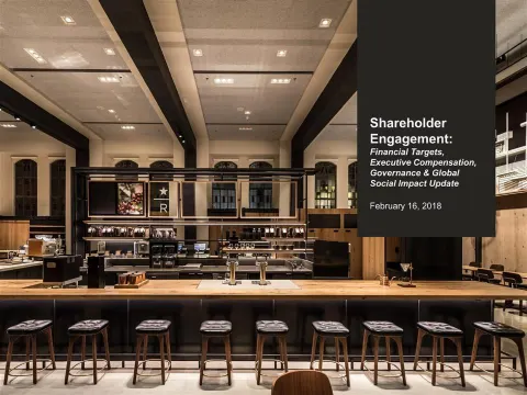 Starbucks | Shareholder Engagement Presentation Deck | 22 slides
