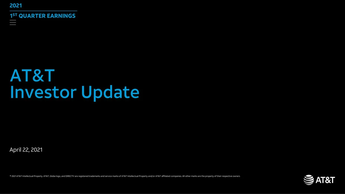 AT&amp;T | Results Presentation Deck | 12 slides · slide 1