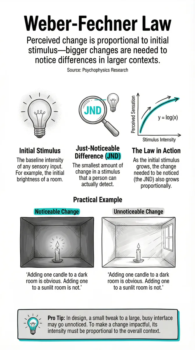 Weber-Fechner Law illustration