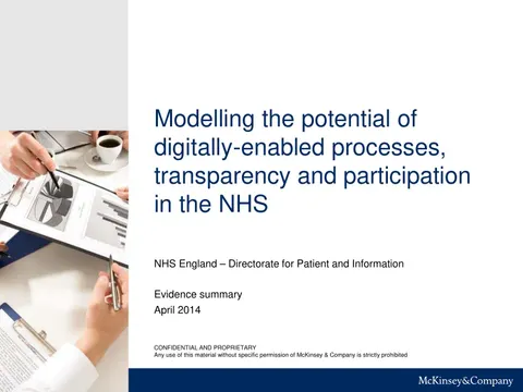 McKinsey Modelling the potential of digitally enabled processes transparency and participation in the NHS