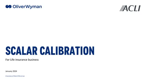 Scalar calibration For Life insurance business