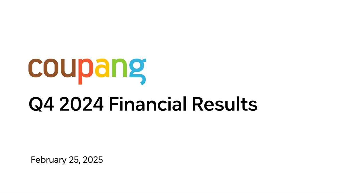Coupang | Results Presentation Deck | 28 slides · slide 1