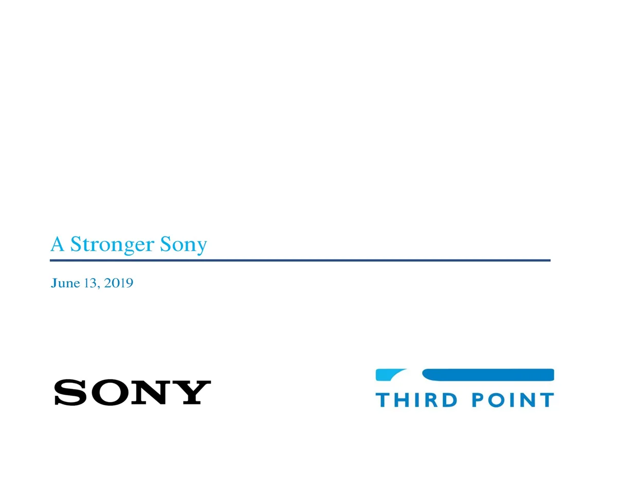 Third Point Management | Activist Presentation Deck | 102 slides · slide 1