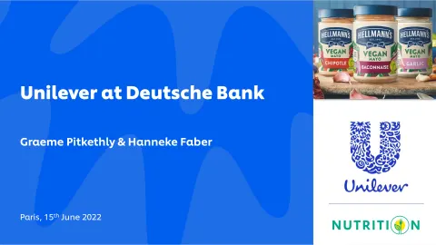 Unilever | Investor Conference Presentation Deck | 33 slides