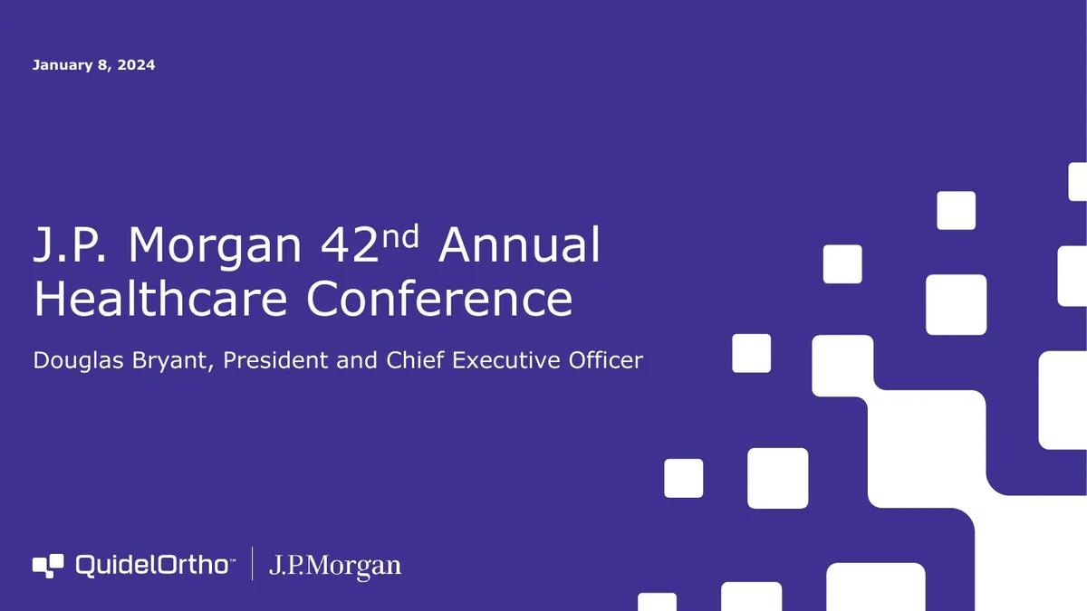 QDEL JPM 2024 Presentation vfinal 010824  9 am PT · slide 1