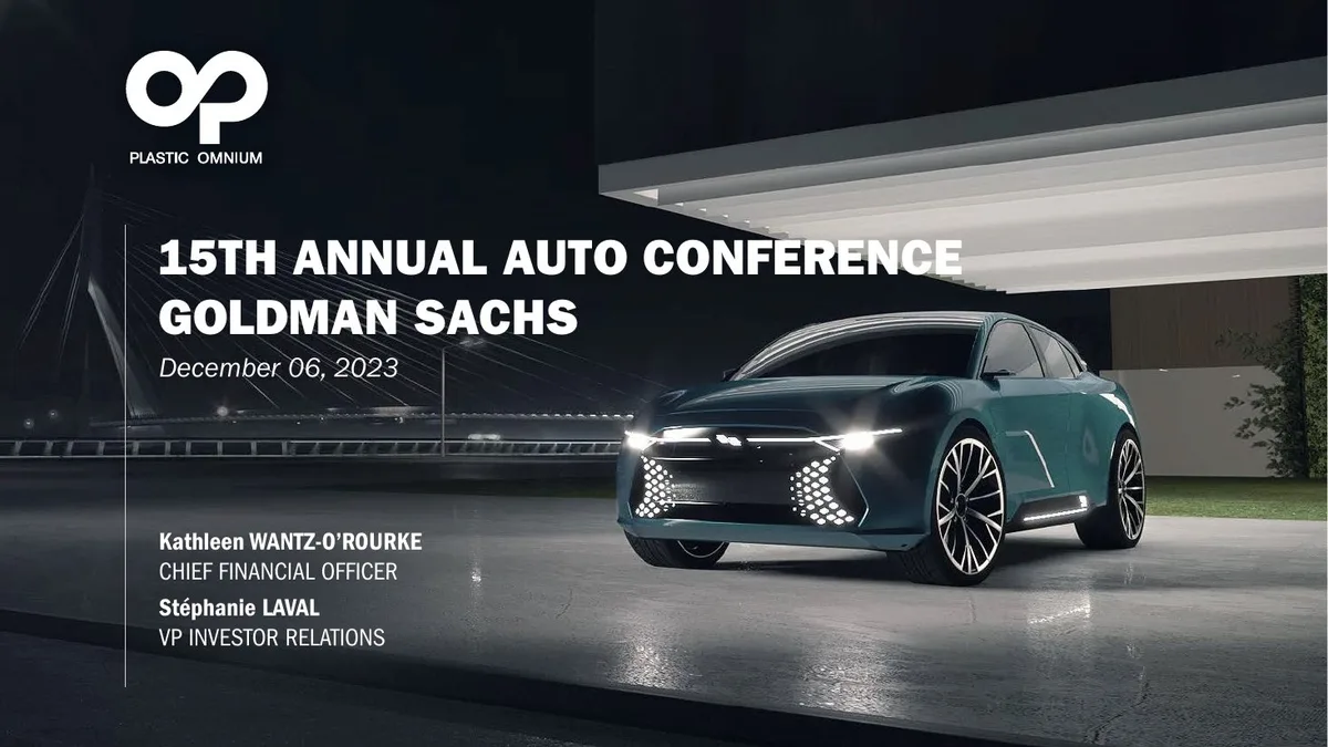 plastic omnium presentation goldman sachs 15th annual industrials et autos week 2023 12 06 · slide 1