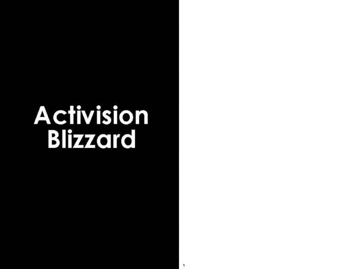 Activision Blizzard | Mergers and Acquisitions Presentation Deck | 16 slides · slide 1