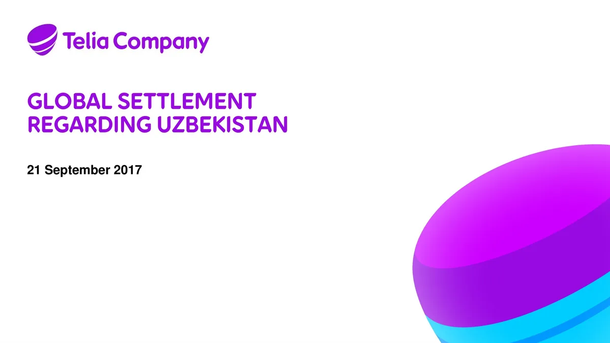 Telia Company | Other Presentation Deck | 11 slides · slide 1