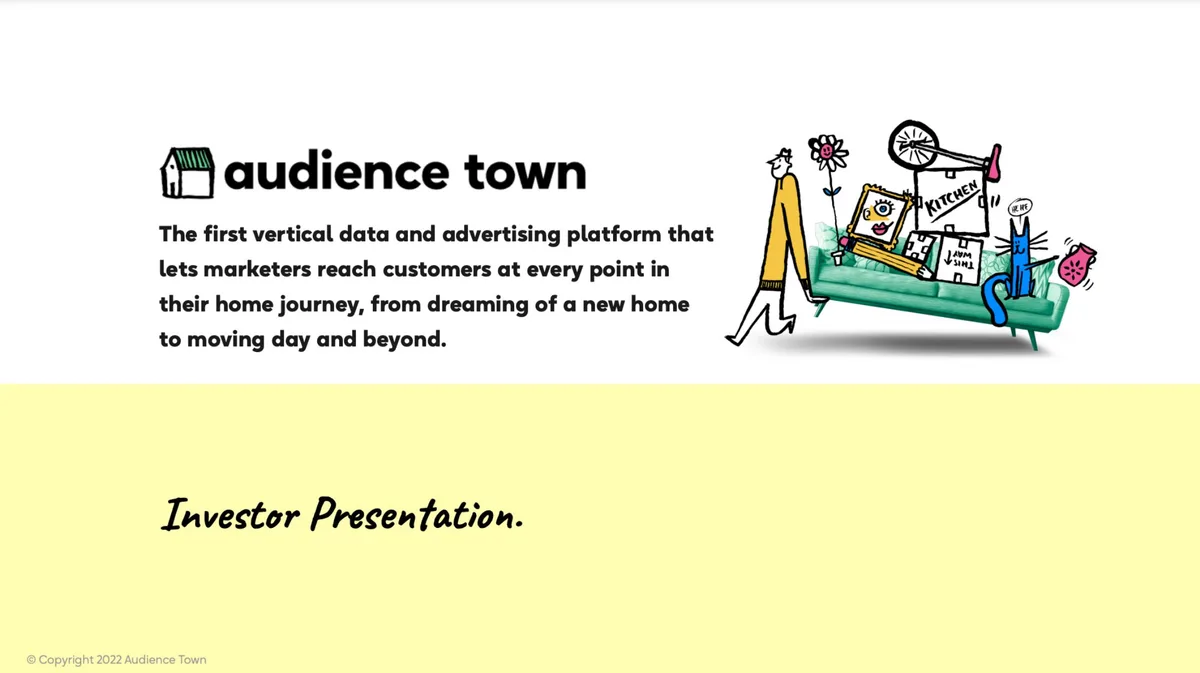 This pitch deck helped an adtech startup raise $6.1 million to capitalize on the red-hot real estate market · slide 1