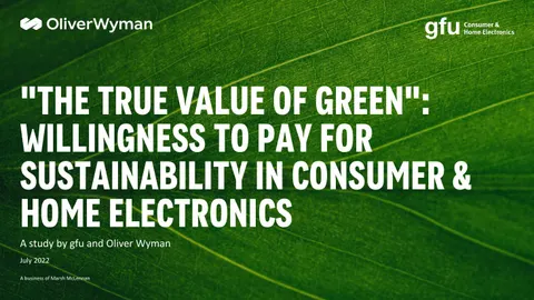 the true value of green: willingness to pay for sustainability in consumer & home electronics