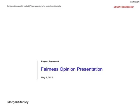 Morgan Stanley | Investment Banking Pitch Book | 33 slides