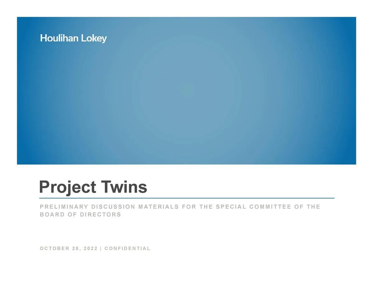 Houlihan Lokey | Investment Banking Pitch Book | 48 slides · slide 1