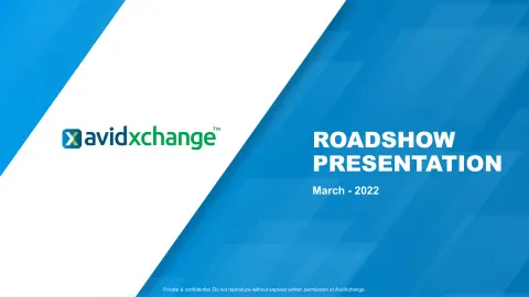 AvidXchange | Investor Presentation Deck | 29 slides