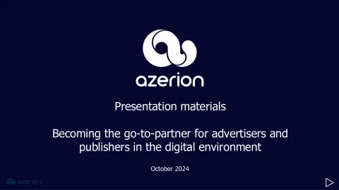 Azerion | Investor Presentation Deck | 10 slides