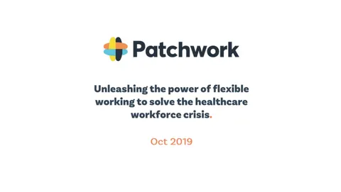 Pitch deck used by healthcare worker marketplace Patchwork founders to raise millions