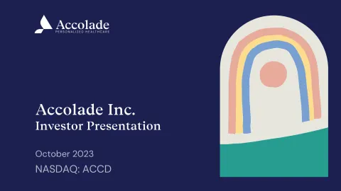 Accolade | Investor Presentation Deck | 31 slides