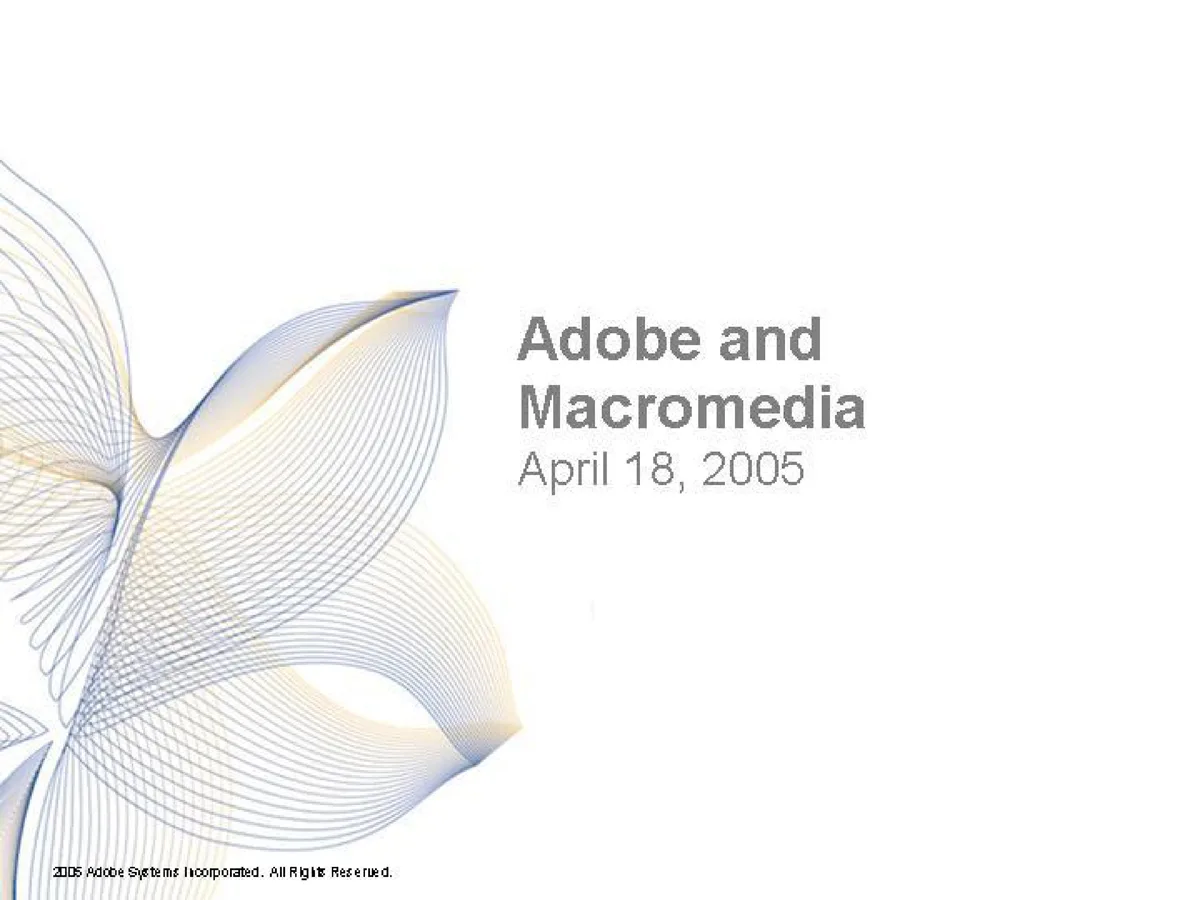 Adobe | Mergers and Acquisitions Presentation Deck | 18 slides · slide 1