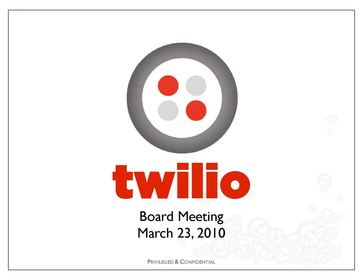 Includes company logo and confidentiality notice.