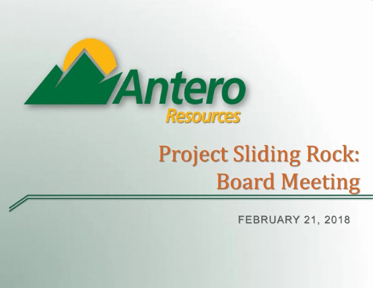 Antero Midstream Partners | Mergers and Acquisitions Presentation Deck | 34 slides · slide 1