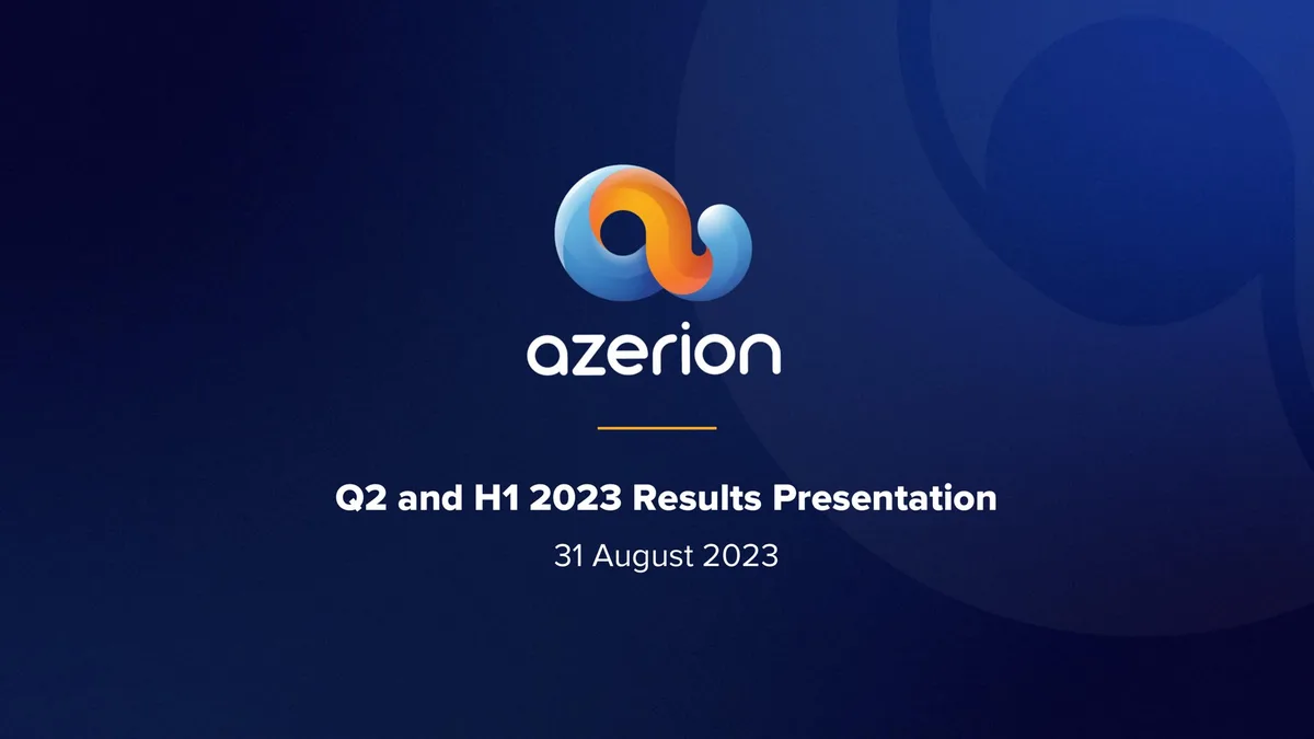 Azerion | Results Presentation Deck | 19 slides · slide 1
