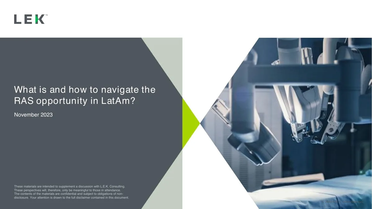 RAS likely stands for Robotic Assisted Surgery given the image of a surgical robot.