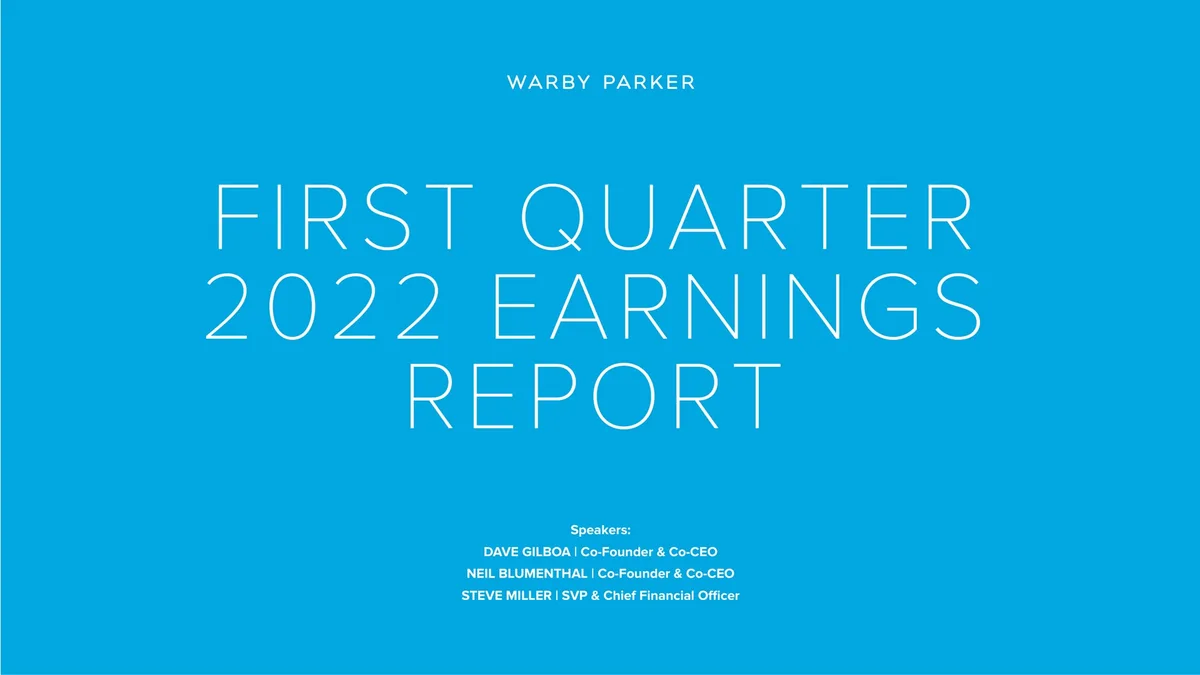 Warby Parker | Results Presentation Deck | 26 slides · slide 1