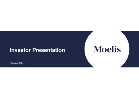 Moelis &amp; Company | Investor Presentation Deck | 24 slides
