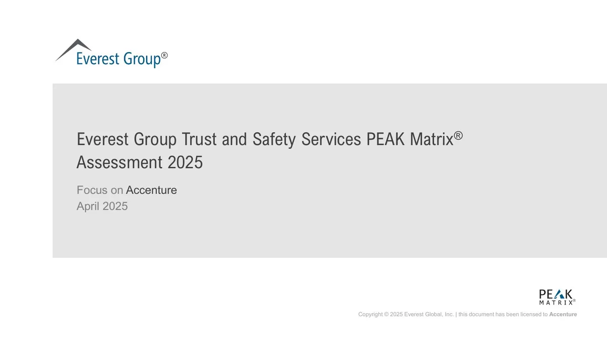 Includes Everest Group and PEAK Matrix branding.