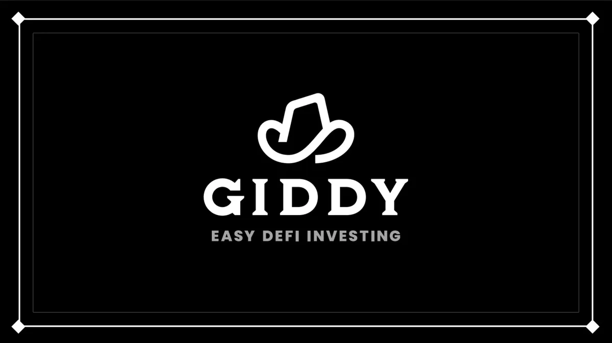 Here's the 7-page pitch deck Giddy;; an app aiming to make crypto staking easy;; used to raise an $8 million seed round · slide 1