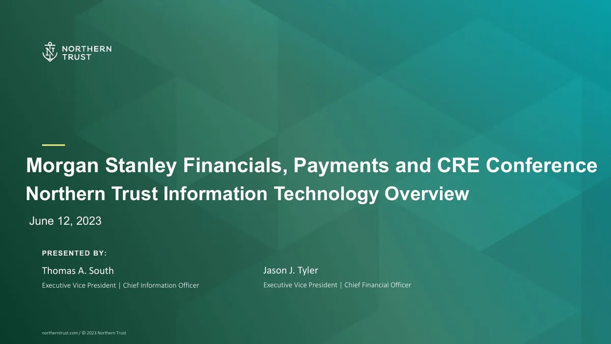 morgan stanley conference slides · slide 1