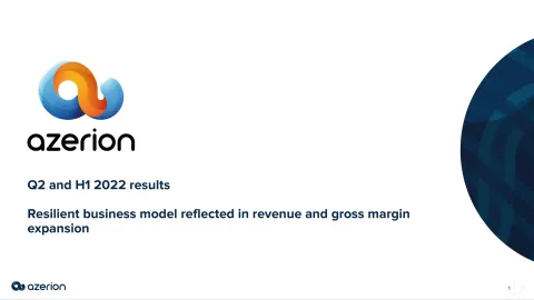 Azerion | Results Presentation Deck | 13 slides