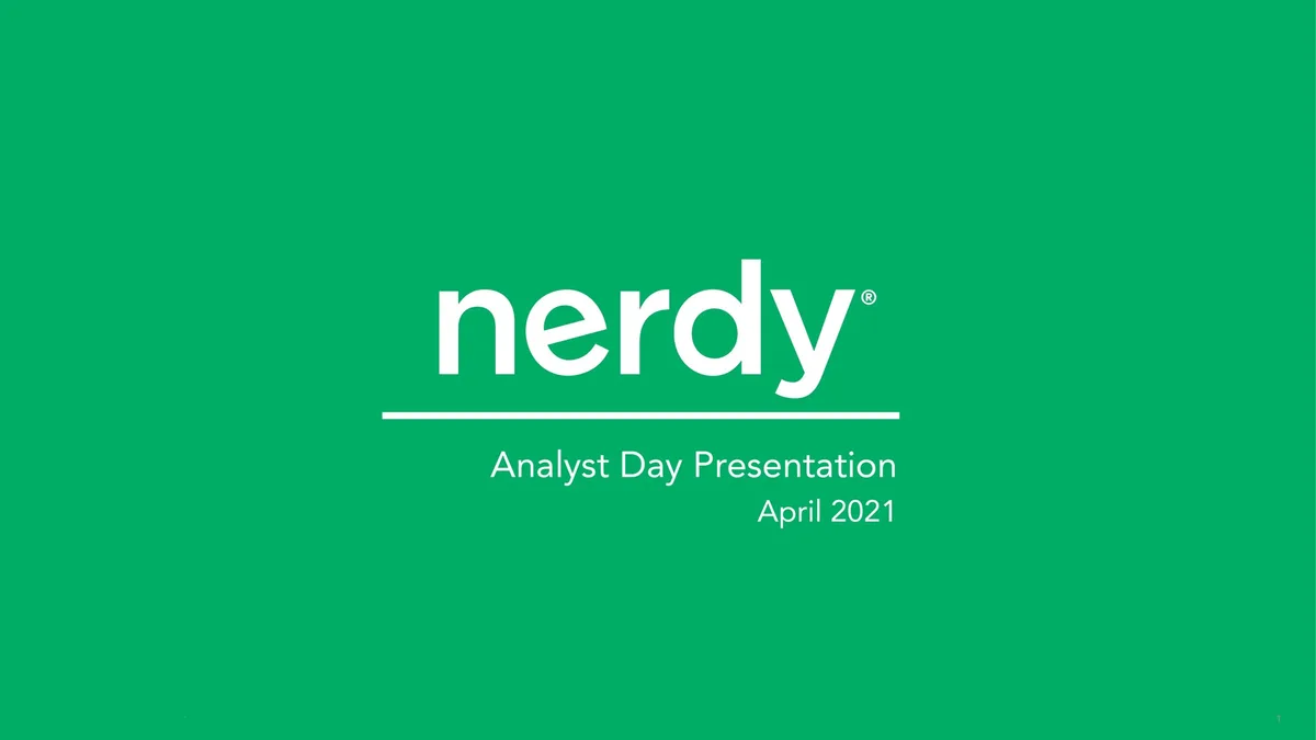 Nerdy | SPAC Presentation Deck | 70 slides · slide 1