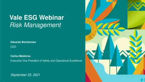 Vale | ESG Presentation Deck | 33 slides