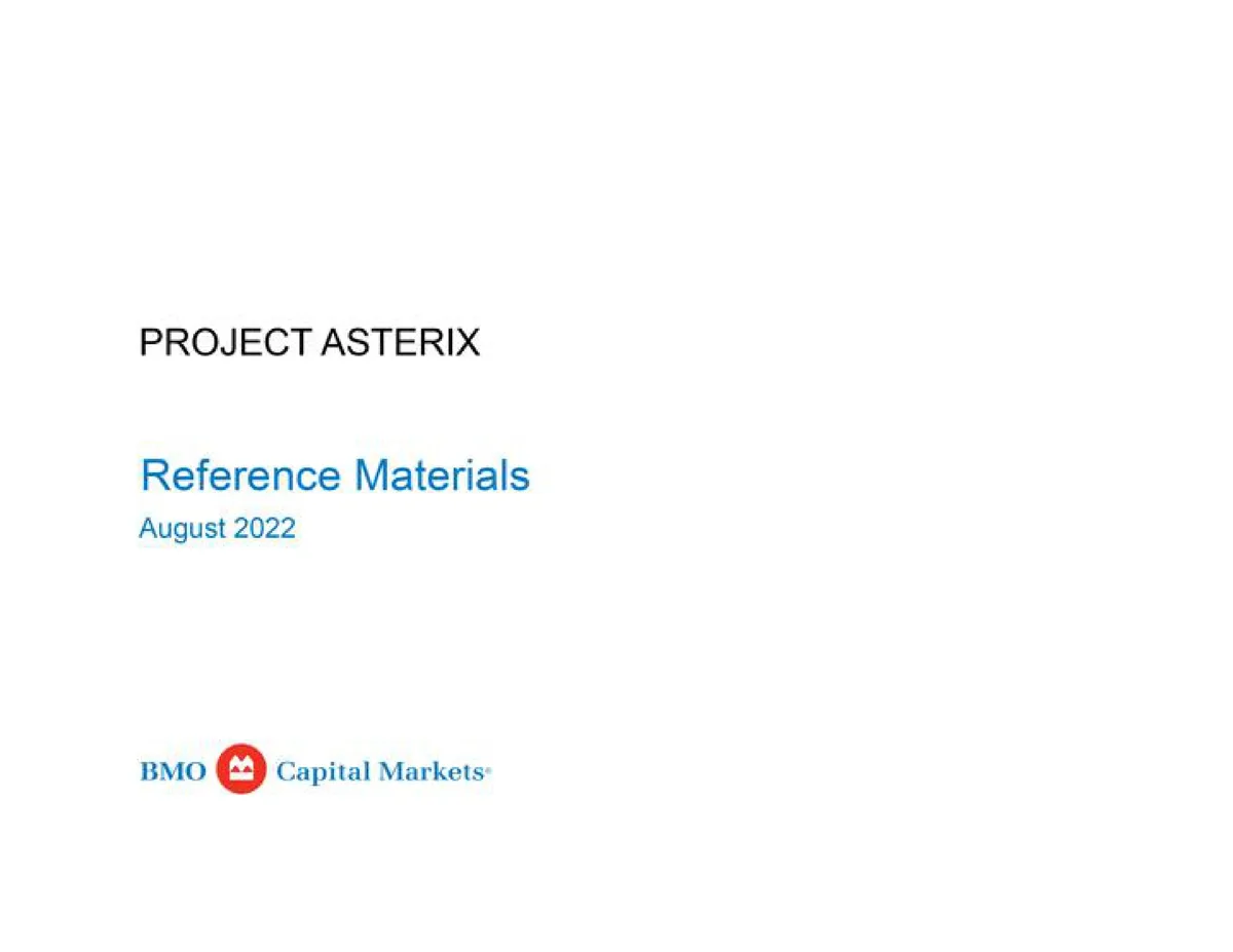 BMO Capital Markets | Investment Banking Pitch Book | 12 slides · slide 1