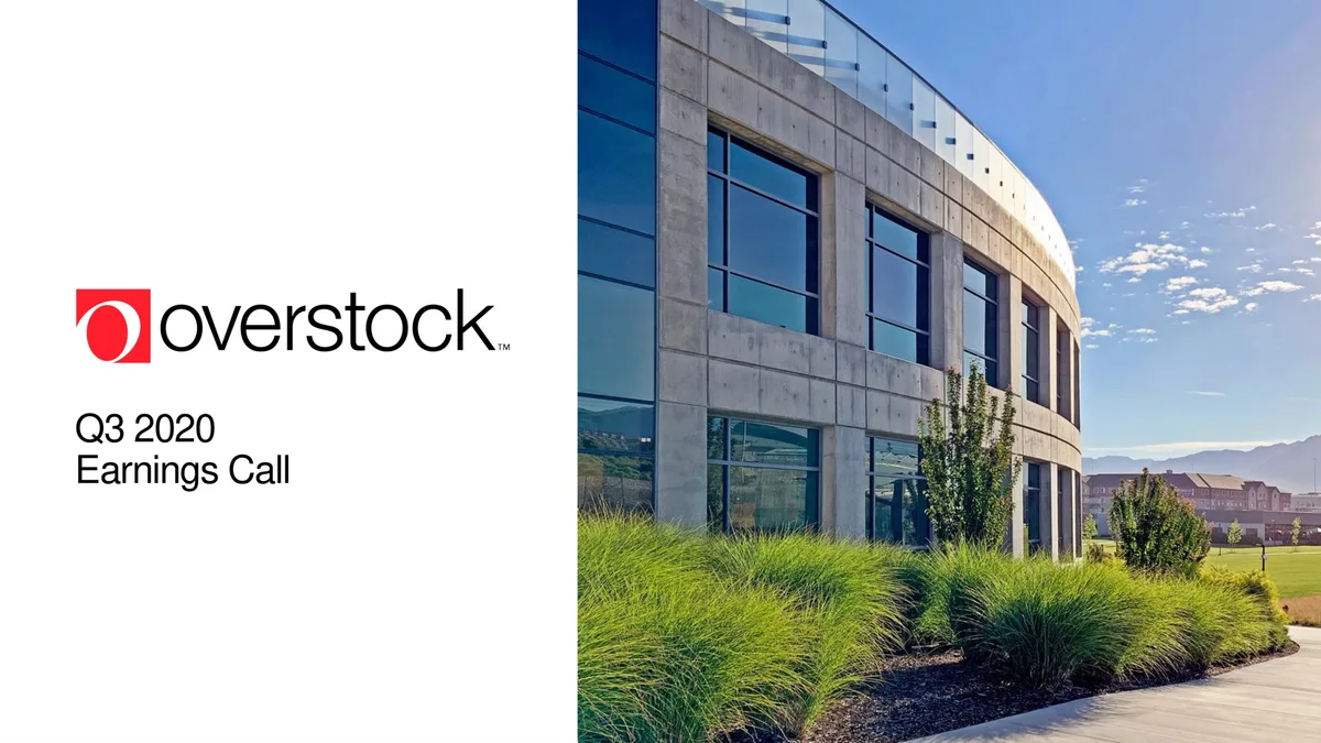 Overstock | Results Presentation Deck | 47 slides · slide 1