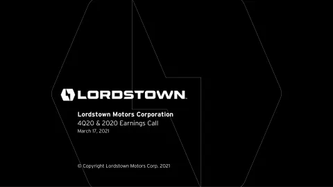 Lordstown Motors | Results Presentation Deck | 26 slides