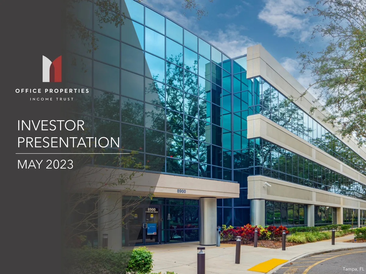 Office Properties Income Trust | Investor Presentation Deck | 29 slides · slide 1