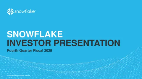 Snowflake | Investor Presentation Deck | 39 slides
