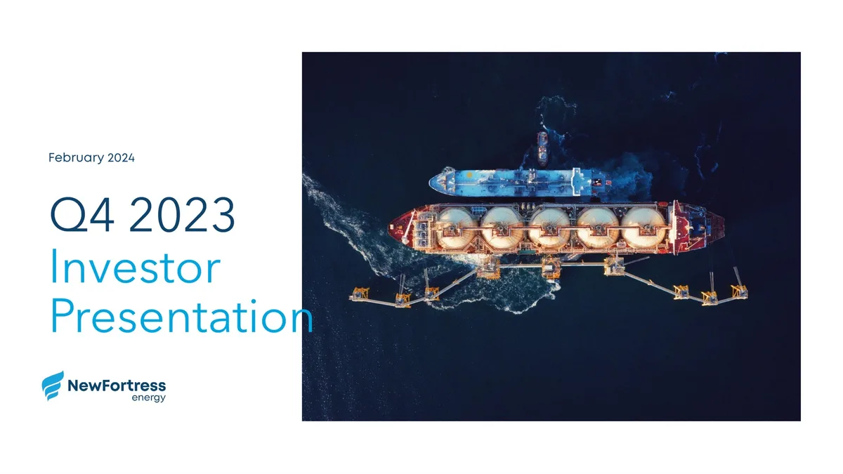 NewFortress Energy | Results Presentation Deck | 48 slides · slide 1