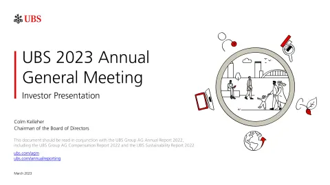 UBS | Shareholder Engagement Presentation Deck | 21 slides