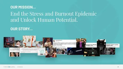 Pitch deck: Arianna Huffington's Thrive Global $80 million Series C
