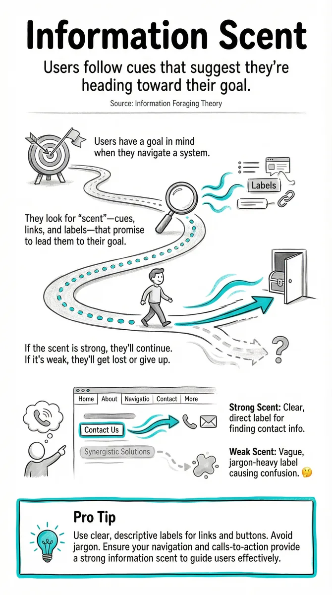 Information Scent pattern illustration