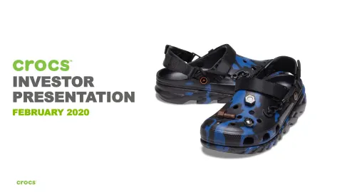 Crocs | Investor Presentation Deck | 27 slides