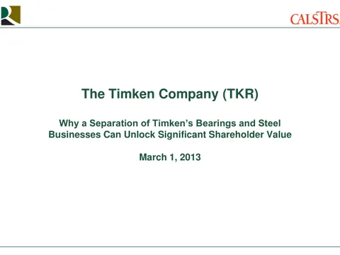 The Timken Company (TKR)