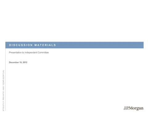J.P.Morgan | Investment Banking Pitch Book | 17 slides