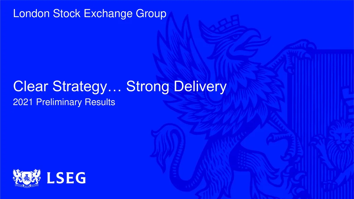 Features the LSEG corporate logo and a stylized griffin watermark.