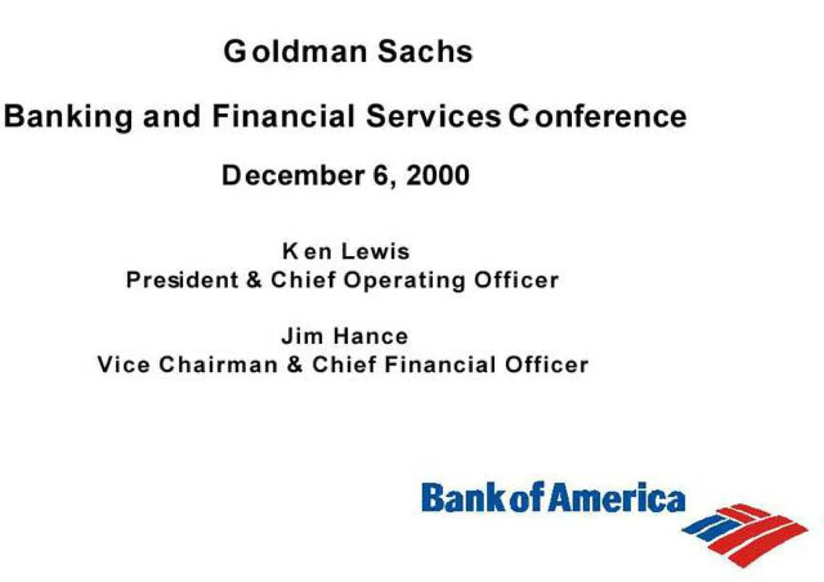 Bank of America | Investor Conference Presentation Deck | 24 slides · slide 1