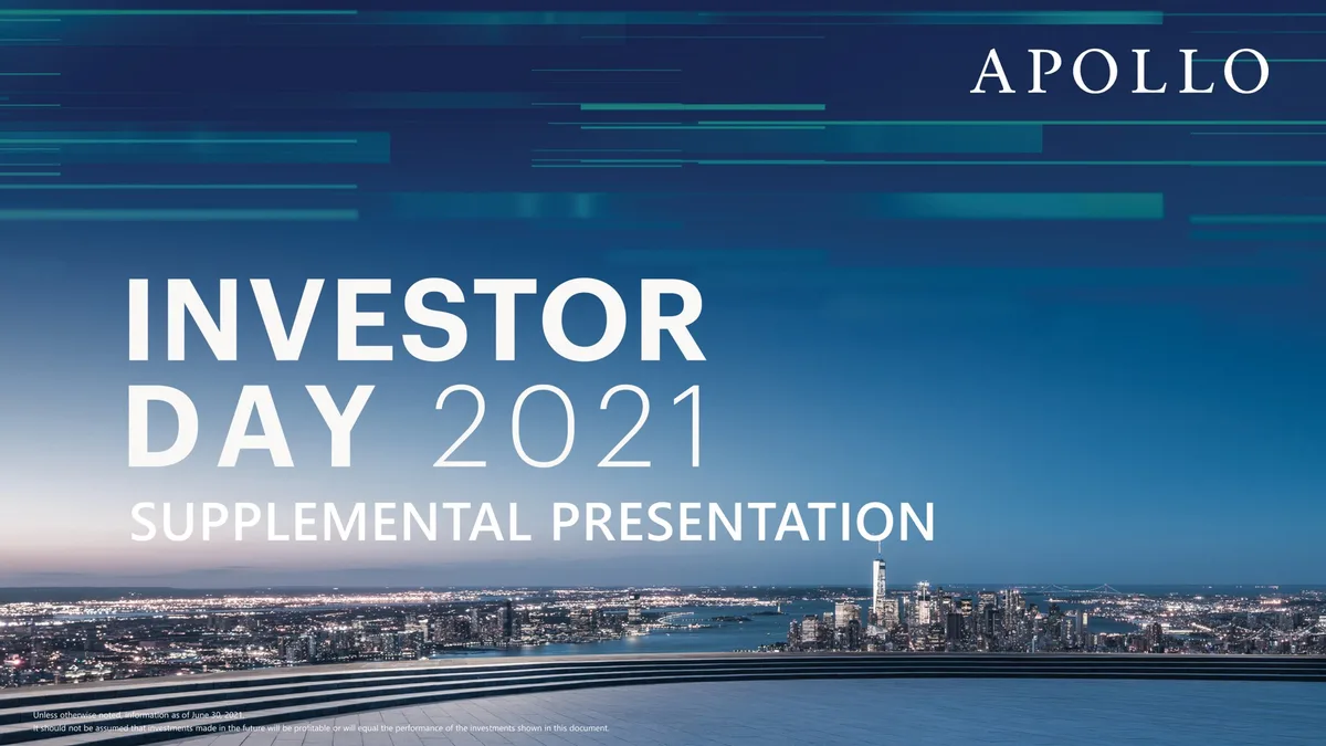Apollo Global Management | Investor Day Presentation Deck | 42 slides · slide 1