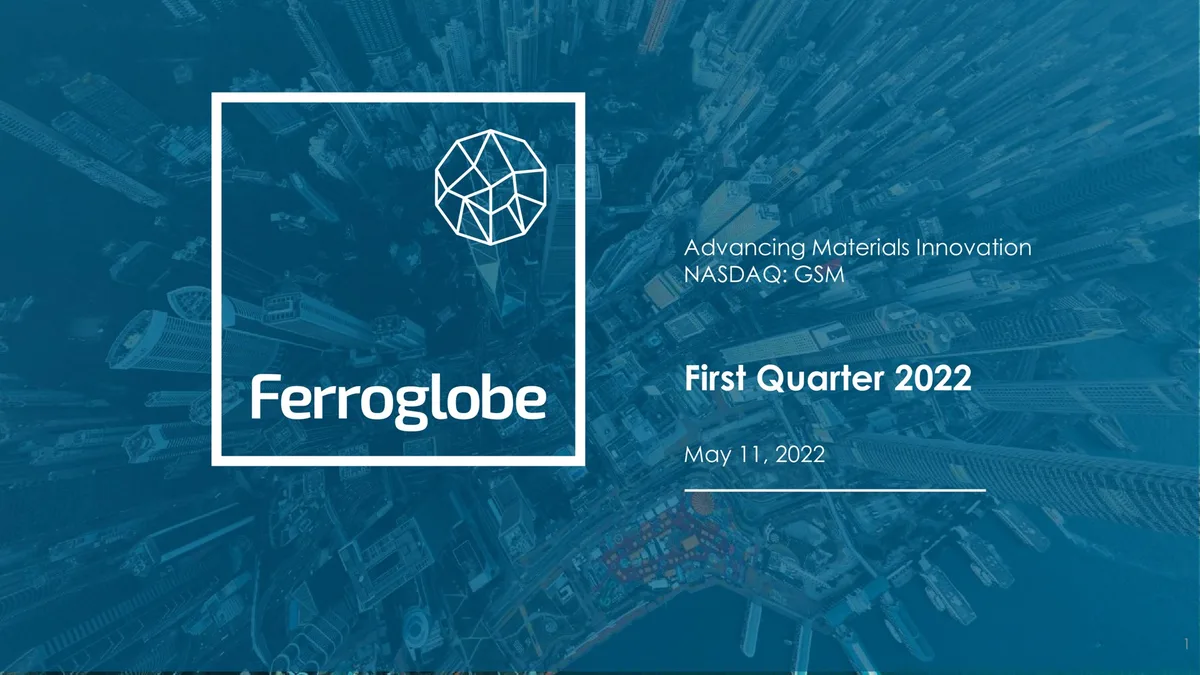 Ferroglobe | Results Presentation Deck | 20 slides · slide 1