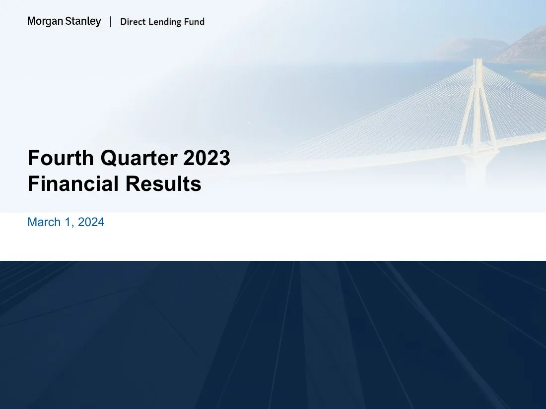 MSDL 4Q23 Earnings Presentation · slide 1